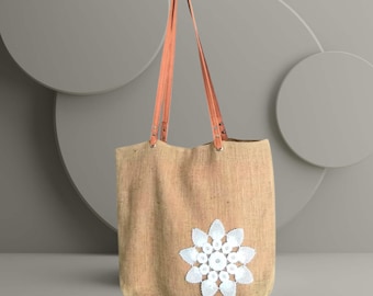 Handgemachte Brauttaschen mit Spitze: Rustikale Jute, Burlap-Spitze und wunderliche Designs für Küsten- und Boho-Hochzeiten, Burlap-Strandtasche, zarte Handtasche