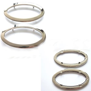 Metal Bag Handle, a pair 9.5 cm (Inner diameter) Silver handbag handle oval cut out bag handle purse handle