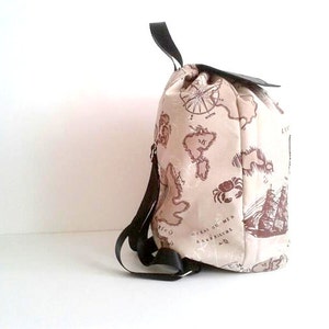 Travel Canvas Backpack, Rucksack, Travel Bag, World Map Bag, Hipster Backpack , Diaper Bag, Boho Bag, Baby shower Gift, Back To School Gift, image 1