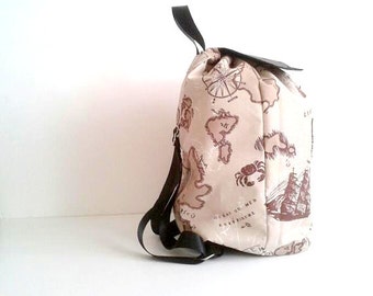 Travel Canvas Backpack, Rucksack, Travel Bag, World Map Bag, Hipster Backpack , Diaper Bag, Boho Bag, Baby shower Gift, Back To School Gift,
