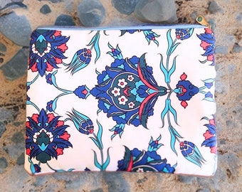 Clutch de tulipán otomano hecho a mano, bolso turco bordado