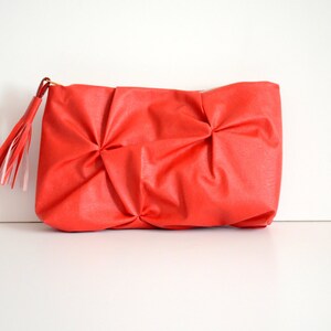 Red Clutch Purse, Evening Bag, Fold over clutch, Medium Zip Pouch, Poinsettia, Valentine  Clutch Purse, Gift For Valentine, Cyber Monday