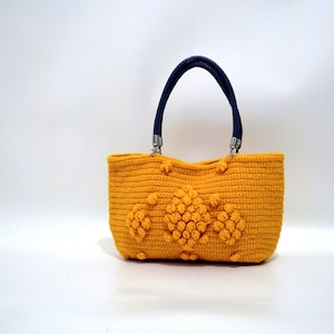Mustard  crochet shoulder  Bag,  Handmade Winter  bag ,  Chunky tote bag ,  Boho bag , Knitted handbags ,  Gerard darel bag , Gifts for mom