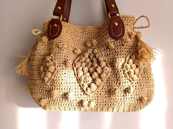 Gerard Darel 24 Hour Raphia Straw Crochet Dublin Bag French -  UK
