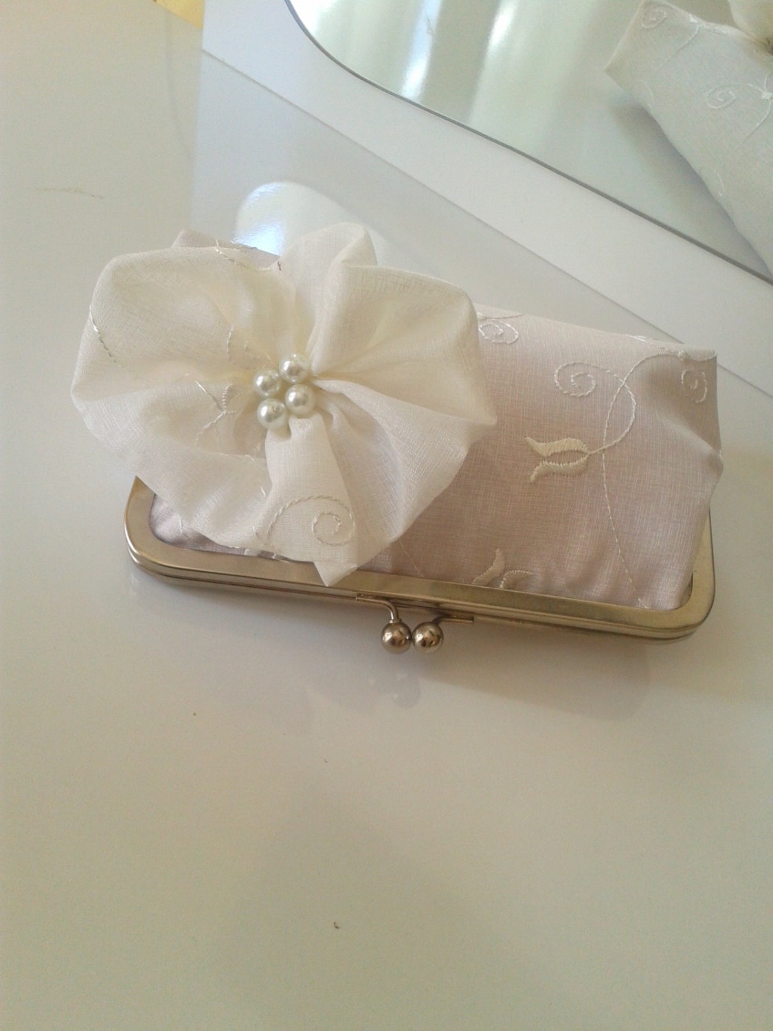 Bridal Wedding Clutch White Purse Bridal Accessories - Etsy