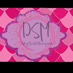 Pink and Purple Mermaid Set of 2 Car Tag License Plate Digital Sublimation Download PNG