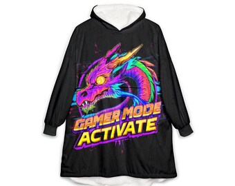 Gamer Mode Hooded Blanket: Cozy Fleece Throw