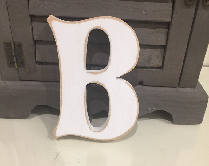 Wooden Letter B – Personalised Name Letter – Nursery Decoration Ideas – Rustic Room Décor – Fairytale Style B – Decorative Wooden Sign