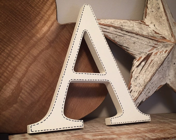 Wooden Letter 'A' -  25cm - Georgian Font - various finishes, standing