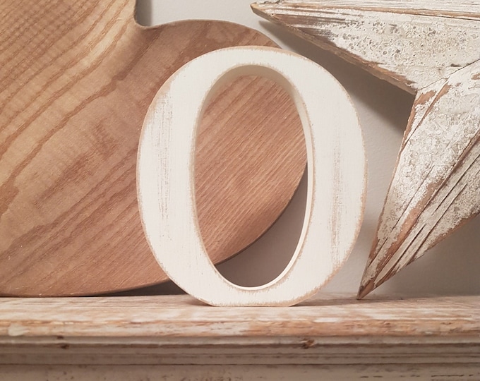 Wooden Letter O - 20cm x 18mm, Freestanding - Georgian Font - Various sizes, finishes and colours