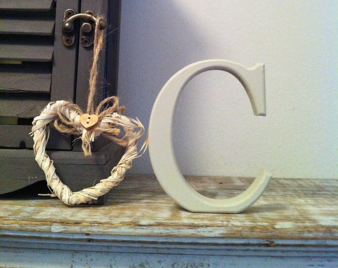 Wooden Letter C  - Freestanding - Georgia Font - 20cm