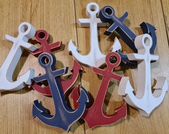 Painted Wooden Anchor - Free-standing - Various sizes and finishes