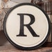 20cm Round Letter R Sign, Monogram, Initial, Wall Art, Home Decor ...