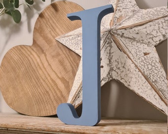 Painted Wooden Letter 'J' -  20cm - Georgian Font - various finishes, free-standing