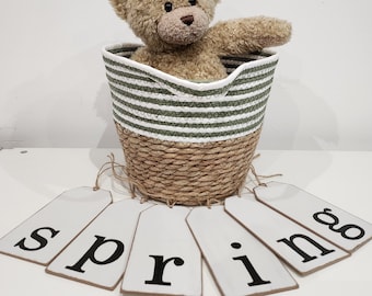 Personalized Wooden Gift Tag: Hand Lettered Stocking Tag (16cm)