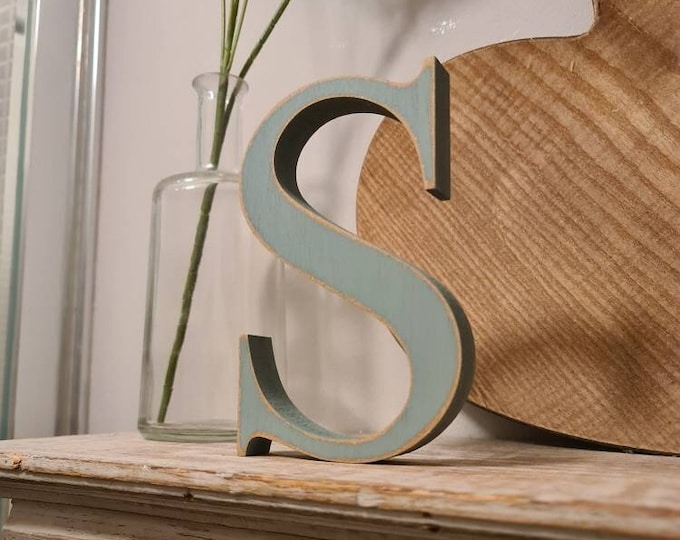 Wooden Letter S -  30cm - Georgian Font - various finishes, standing