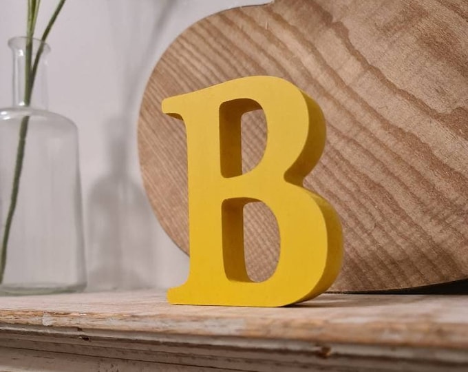 Wooden Letter B – Personalised Name Letter – Nursery Decoration Ideas – Rustic Room Décor –  Cherokee Style B – Decorative Wooden Sign