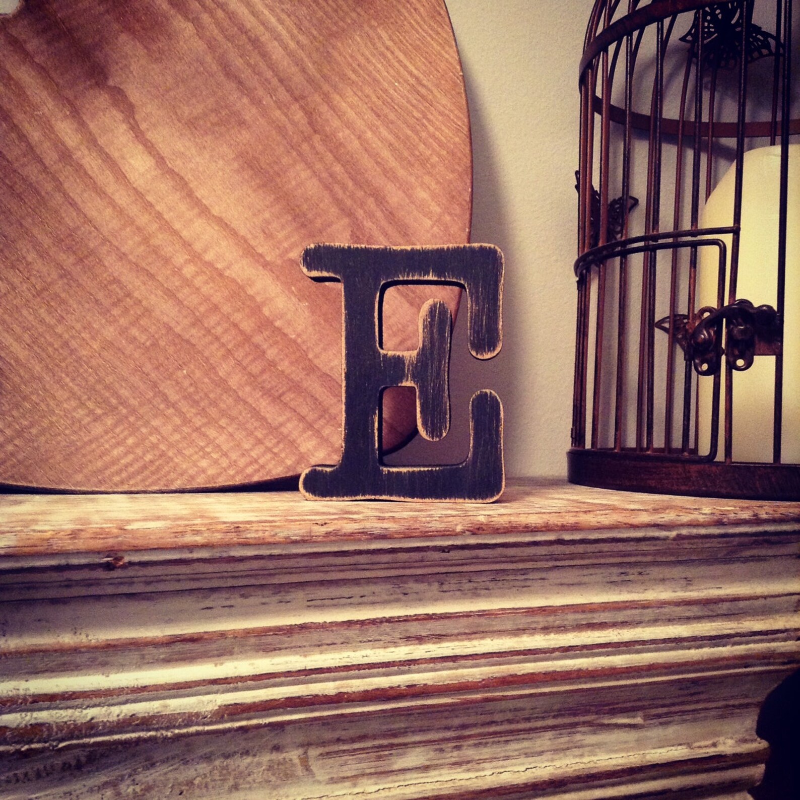 Painted Wooden Letter E Typewriter Font Various Finishes Etsy