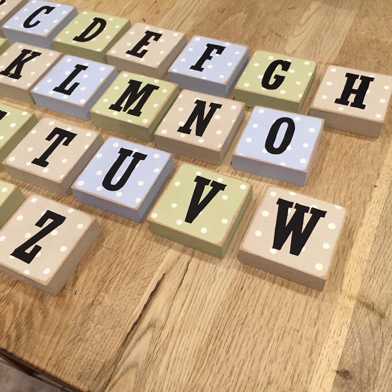 Wooden Letter Blocks, Complete Alphabet Clearance Ready to Post