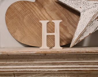 SALE - 10cm Wooden letter, painted letter, monogram letter, initial, fun home decor, letter H