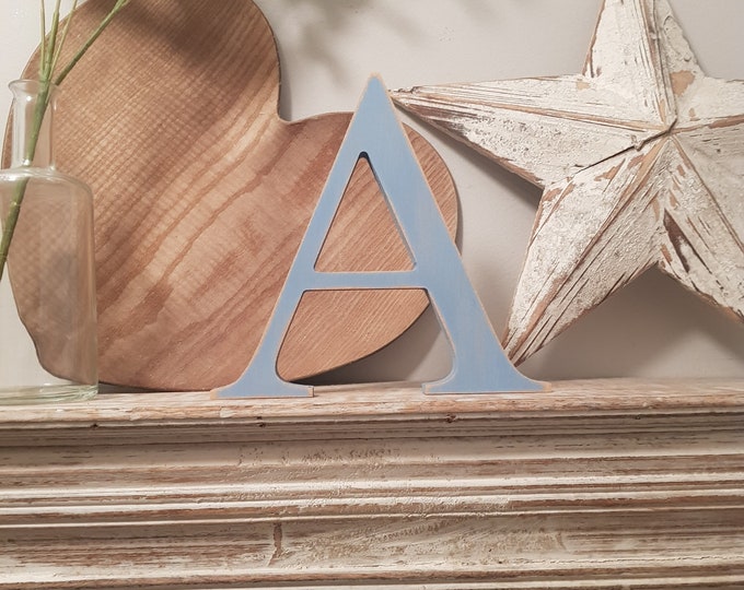 Wooden Letter 'A' -  25cm x 18mm - Georgian Font - various finishes, standing