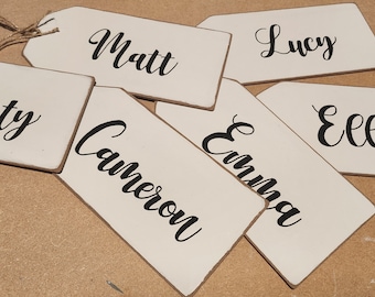 Giant, XL, Gift Tag, Stocking Tag, Custom, Personalised, Name Tag, Hand Lettered, 16cm