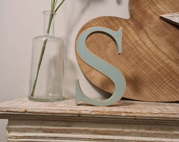 Wooden Letter S -  25cm - Georgian Font - various finishes, standing