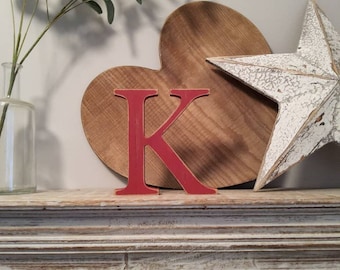 Hand-painted Wooden Letter K - Freestanding - Georgian Font - Various sizes, finishes and colours - 20cm
