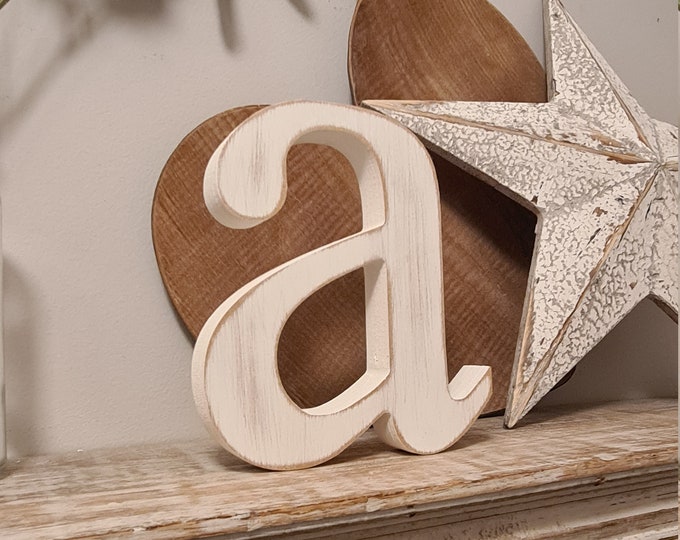 Wooden Letter a: 18cm x 18mm - Roman Font - various finishes, standing, lowercase