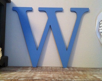 Handmade Wooden Letter W: Georgian Style Nursery Decor (20cm)