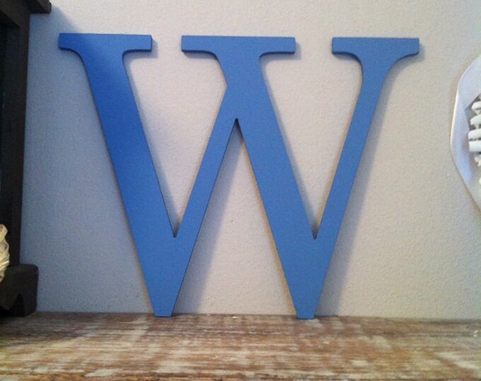 Wooden Letter W – Personalised Name Letter – Nursery Decoration Ideas – Rustic Room Décor – Georgian Style – Decorative - 20cm