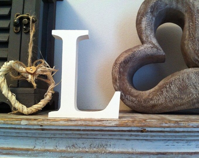 Wooden Letter L – Personalised Name Letter – Nursery Decoration Ideas – Rustic Room Décor – Georgian Style – Decorative - 30cm