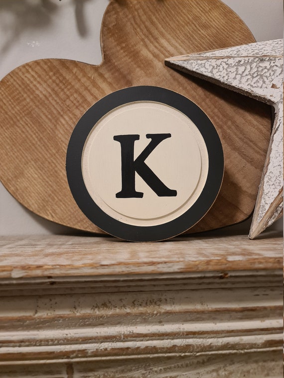 Fine Personalized Initial K Charm Pendant in Solid 10k Yellow Gold