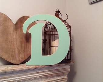 Wooden Letter 'D' - 30cm - Victorian Font - various finishes, standing