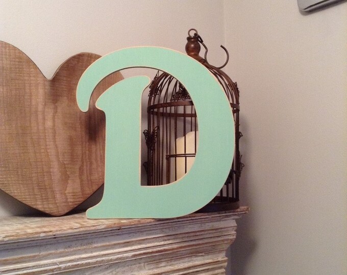 Wooden Letter 'D' - 30cm - Victorian Font - various finishes, standing