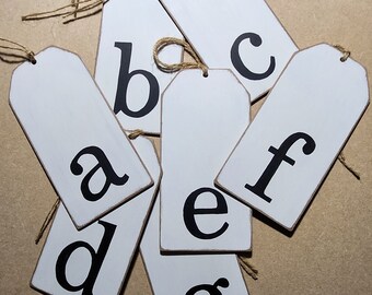 Personalized Wooden Gift Tag: Hand Lettered Stocking Tag (16cm)
