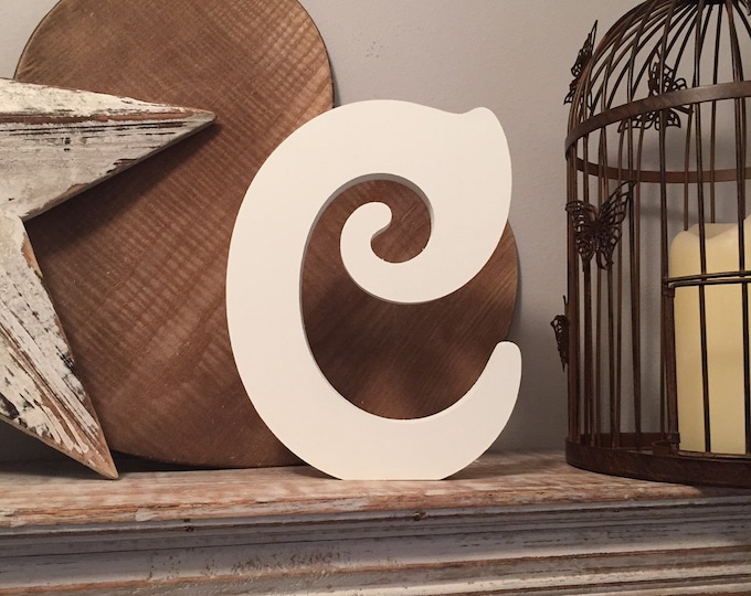 Wooden Letter 'C' - 30cm - Victorian Font - various finishes, standing