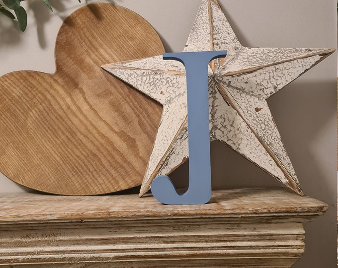 Painted Wooden Letter 'J' -  30cm - Georgian Font - various finishes, free-standing