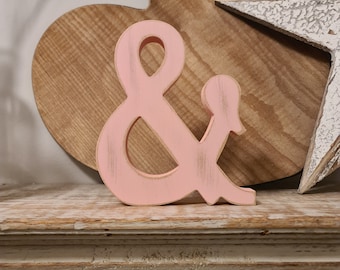 Painted Wooden Letter: Freestanding Nursery Decor (30cm)