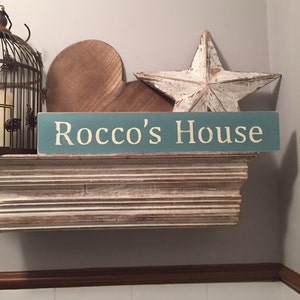 Large Wooden Sign - Dog Lovers, personalised pet sign - Rustic, Handmade, Shabby Chic, your dogs house! Your dogs name here