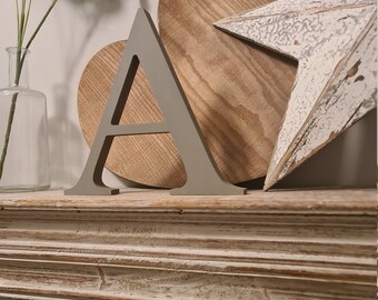 Wooden Letter 'A' -  30cm x 18mm - Georgian Font - various finishes, standing