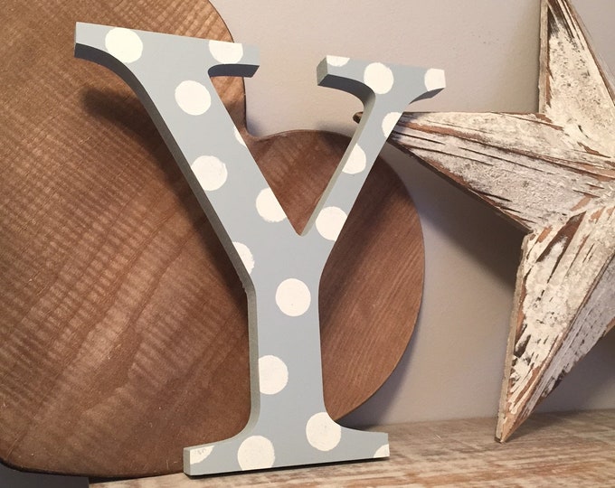 Wooden Letter Y – Personalised Name Letter – Nursery Decoration Ideas – Rustic Room Décor – Georgian Style – Decorative - 20cm