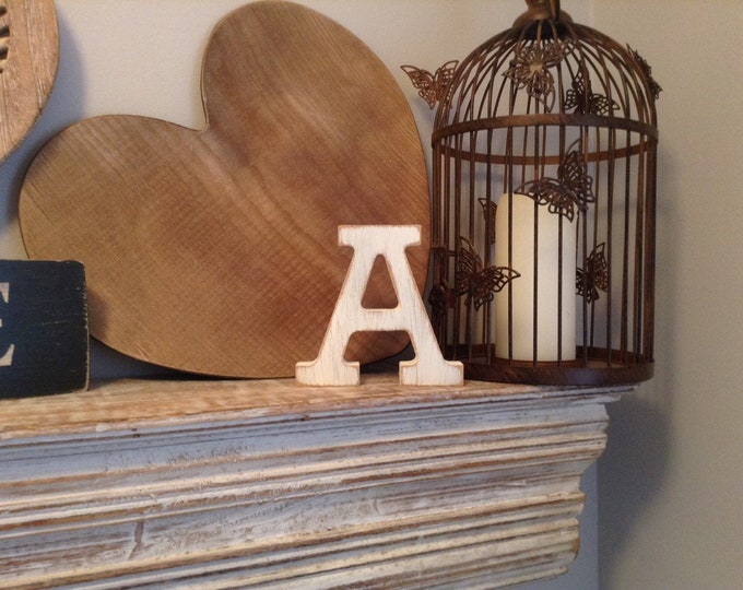 Wooden Letter A – Personalised Name Letter – Nursery Decoration Ideas – Rustic Room Décor – Rockwell Style A – Decorative Wooden Sign