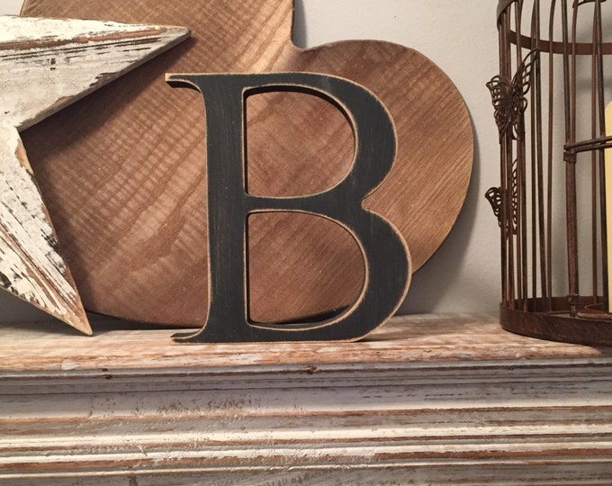 Painted Wooden Letter B - Georgia Font - Various finishes and colours, standing, 10cm