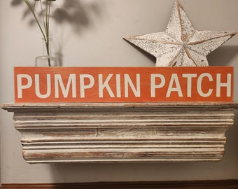 Painted Wooden Sign, Pumpkin Patch, Wall Art, Fun Home Decor, Rustic Decor, Halloween Decor, 60cm