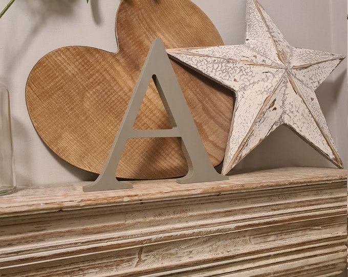 Wooden Letter 'A' -  20cm x 18mm - Georgian Font - various finishes, standing