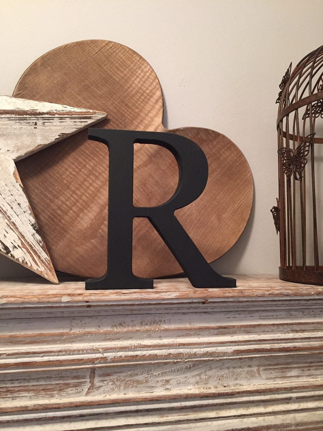 Gable Decorative Letter R Handmade Wooden Letter R: Georgian Style Nursery Decor (30cm) - Etsy