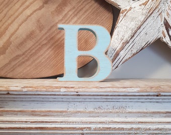 Wooden Letter B – Personalised Name Letter – Nursery Decoration Ideas – Rustic Room Décor – Georgian Bold Style B – Decorative Wooden Sign