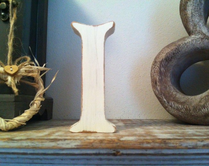 Wooden Letter 'I' - 30cm - Victorian Font - various finishes, standing