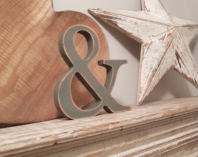 Wooden Letter & – Personalised Name Letter – Nursery Decoration Ideas – Rustic Room Décor – Georgian Style – Decorative - 20cm